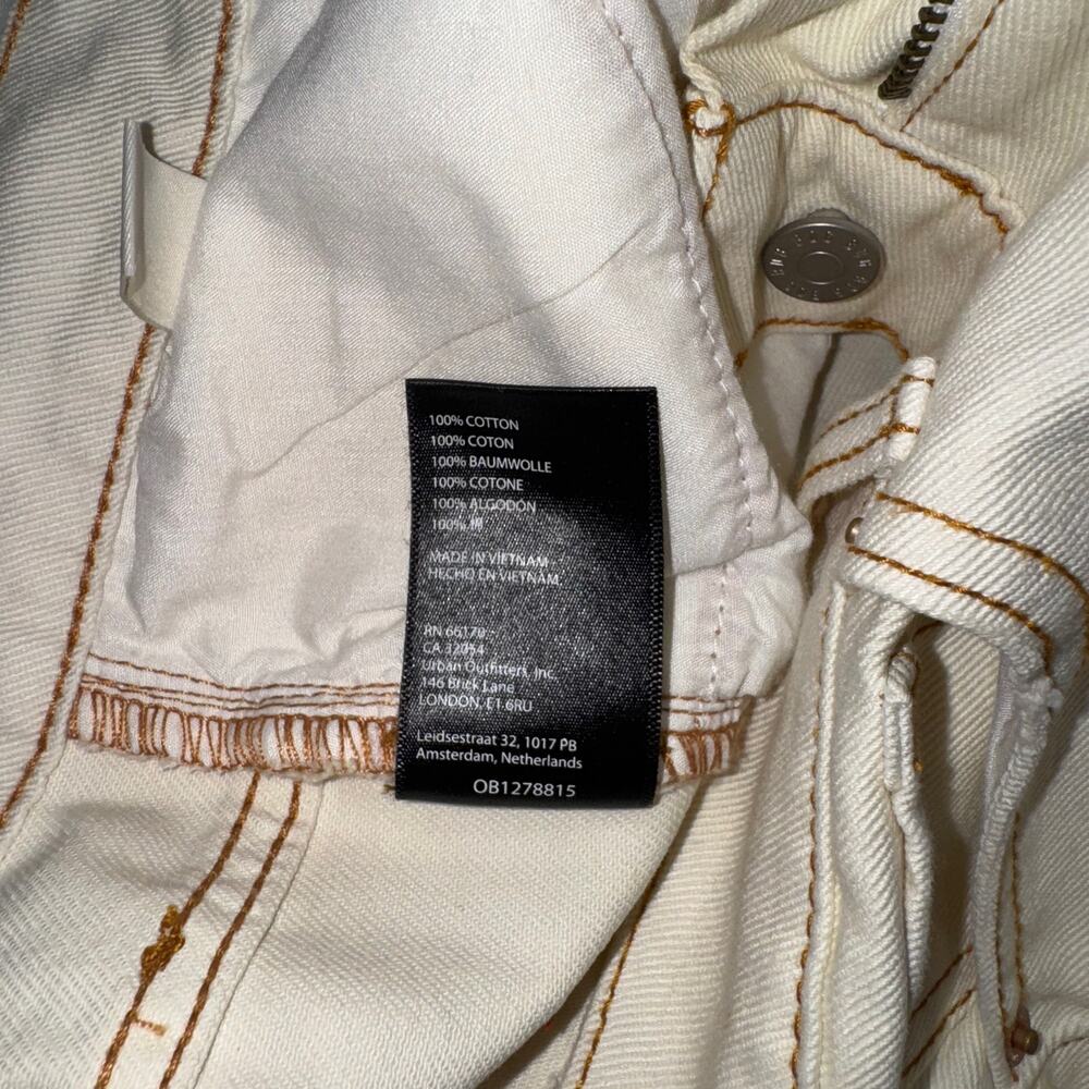 BDG Urban Outfitters Loose Straight Jeans NWT Size 24 Destroyed Ivory High Rise - Picture 11 of 16